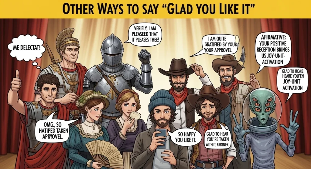 Other Ways to Say Glad You Like It