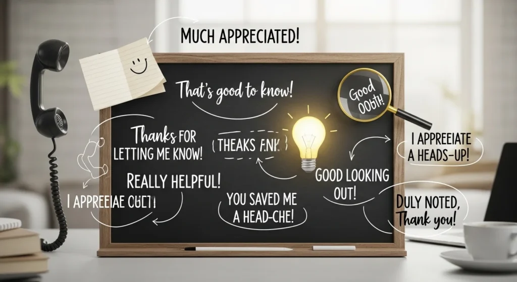 Other Ways to Say Thanks for the Heads Up
