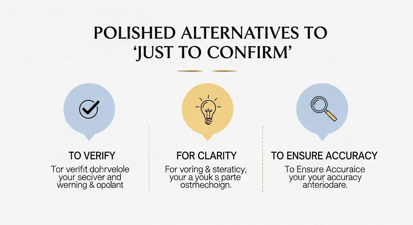 305+Polished Alternatives to Say Just to Confirm Powerful