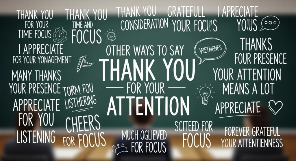 Other Ways to Say Thank You for Your Attention