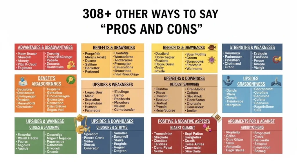 Other Ways to Say Pros and Cons