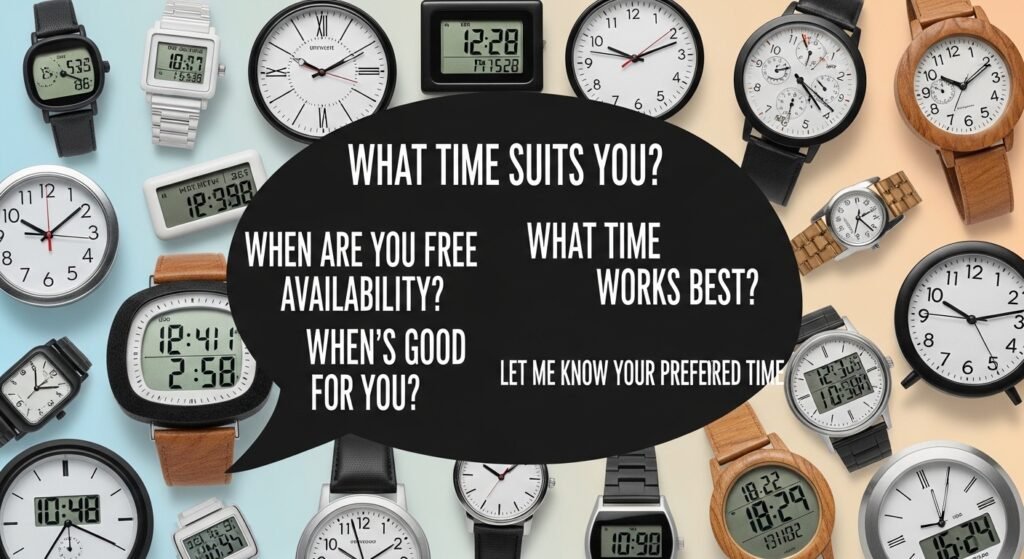 Other Ways to Say “What Time Works Best for You”