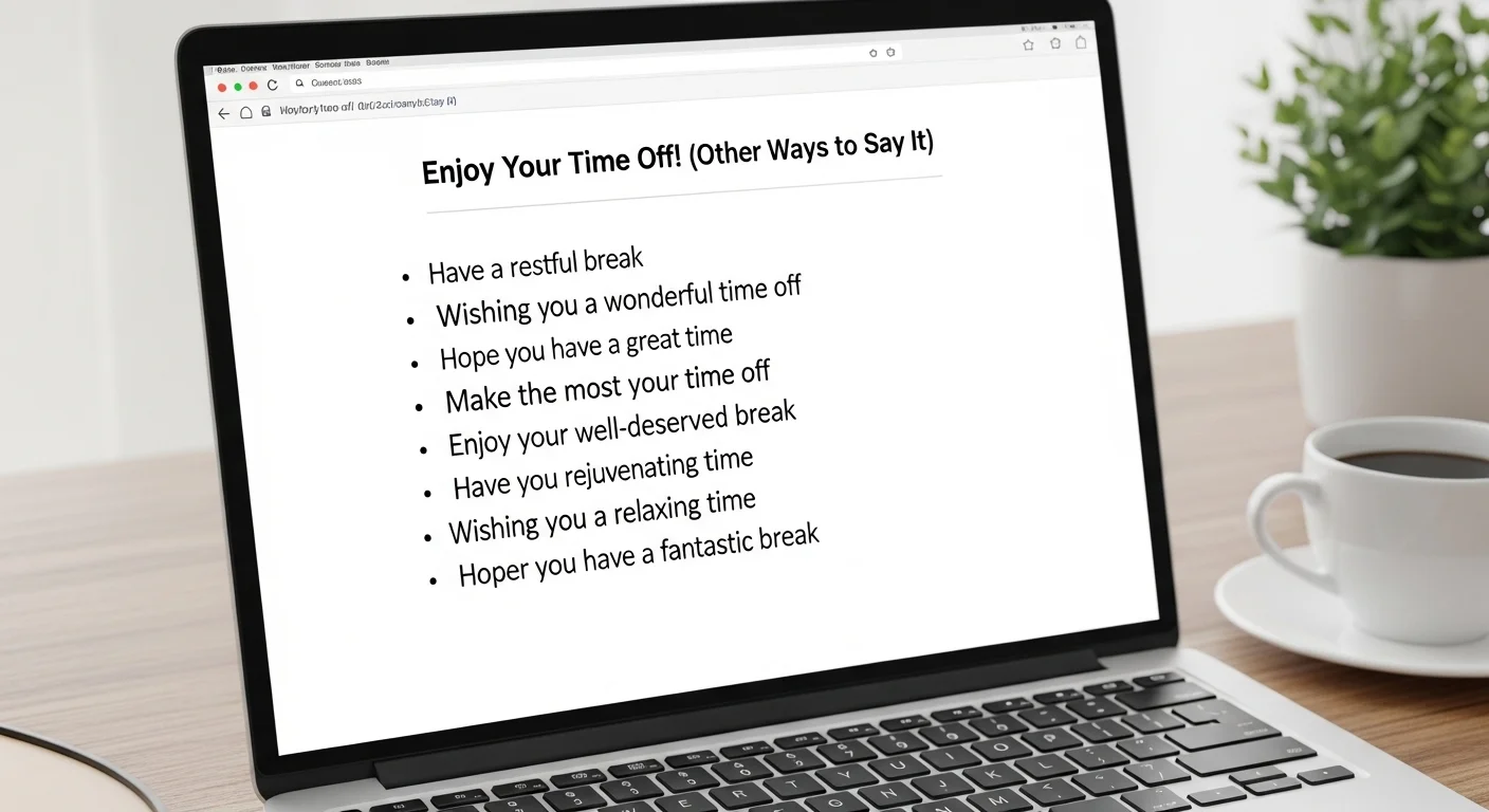 Other Ways to Say “Enjoy Your Time Off”