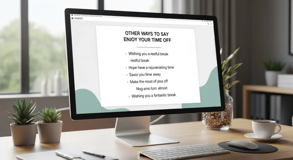 Other Ways to Say Enjoy Your Time Off