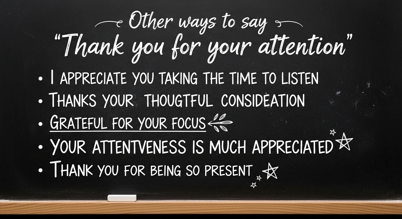 Other Ways to Say Thank You for Your Attention