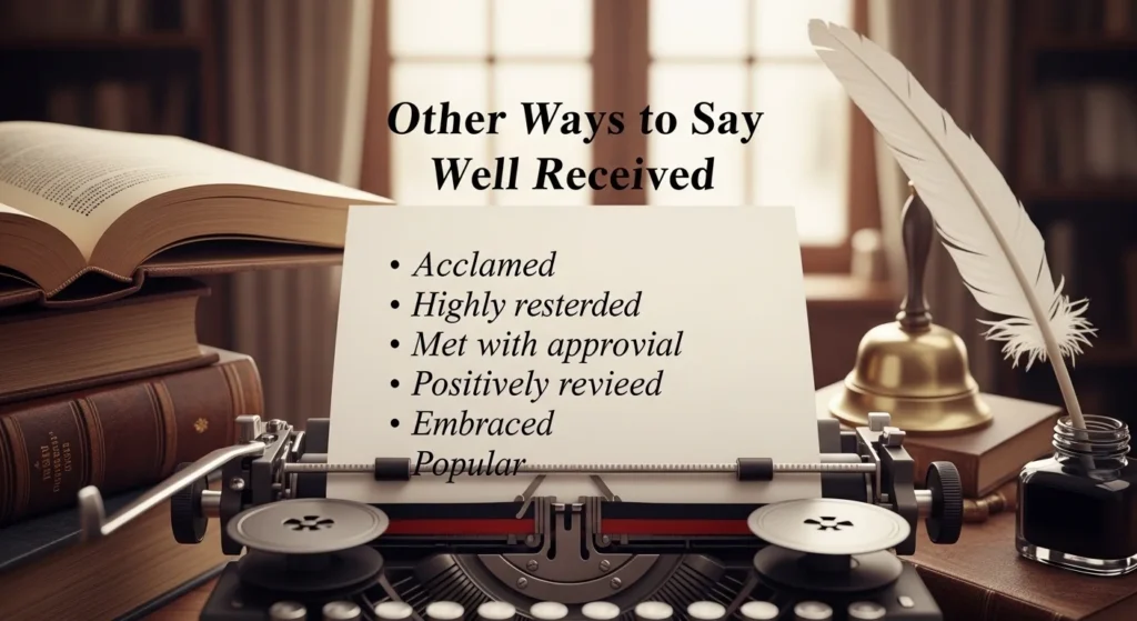 Other Ways to Say Well Received