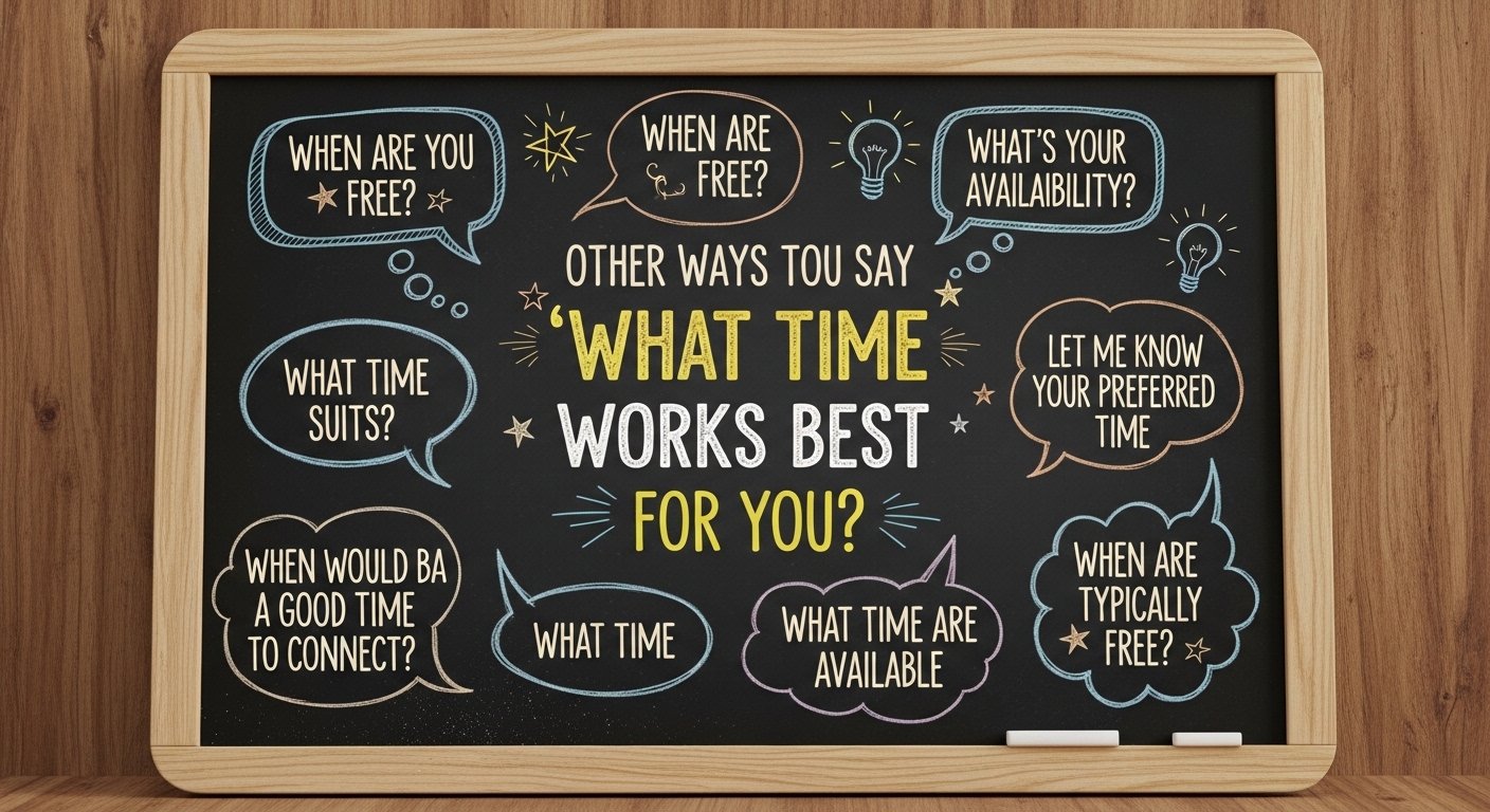 Other Ways to Say What Time Works Best for You