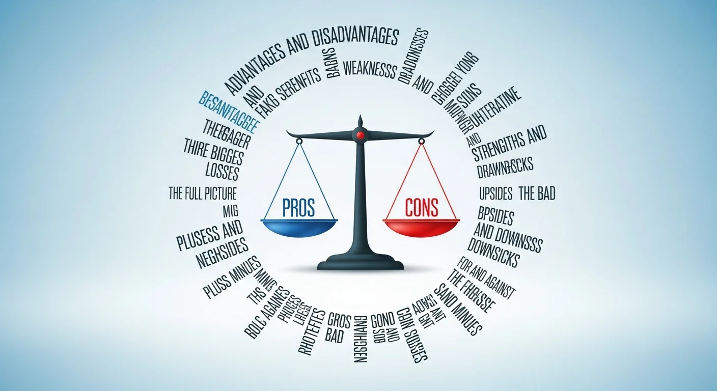 Other Ways to Say Pros and Cons 