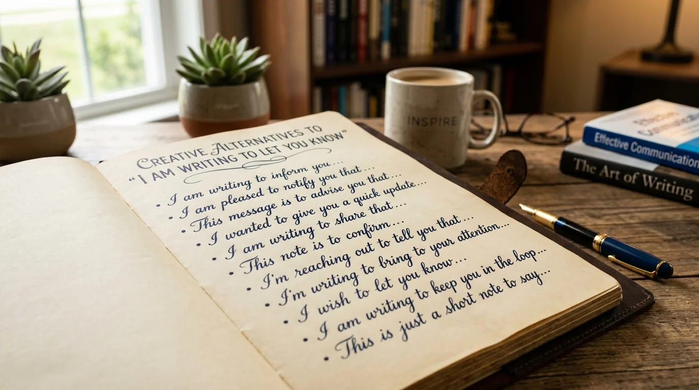 35+ Best Other Ways to Say I Am Writing to Let You Know