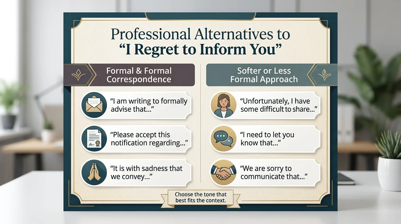 35+ Best Other Ways to Say I Regret to Inform You