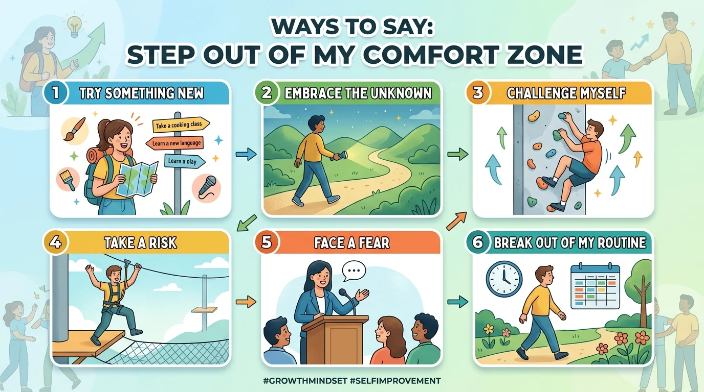 35+ Best Other Ways to Say Step Out of My Comfort Zone