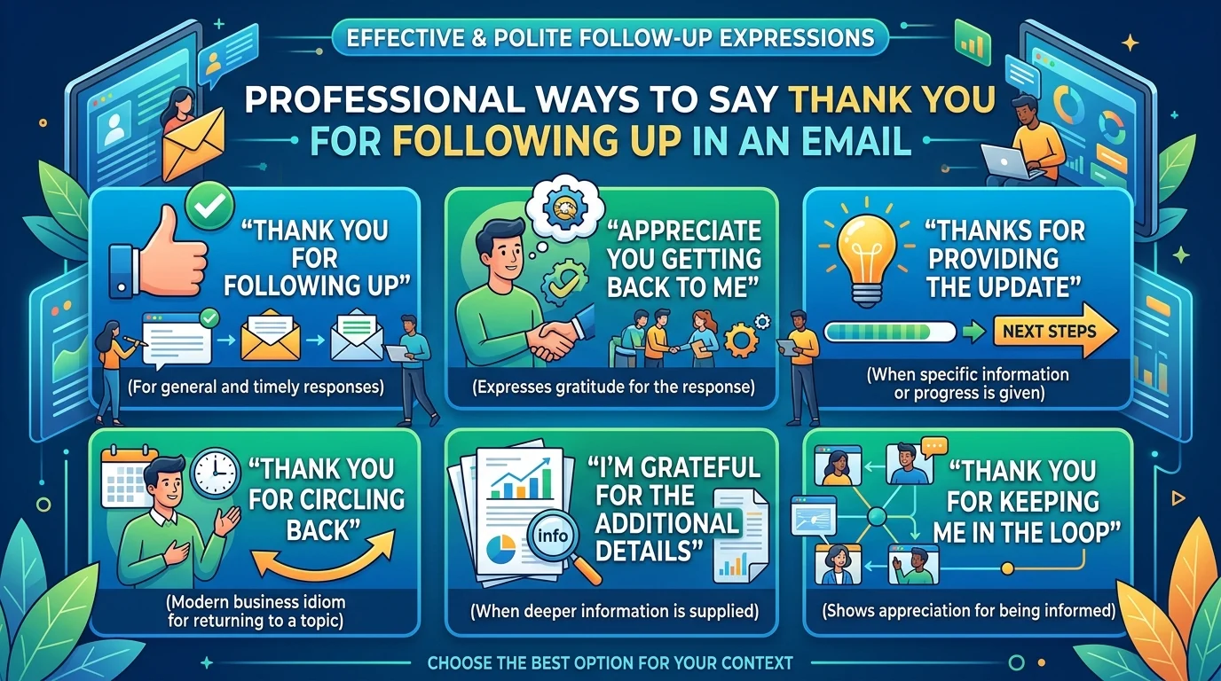 35+ Best Ways to Say Thank You for Following Up in an Email
