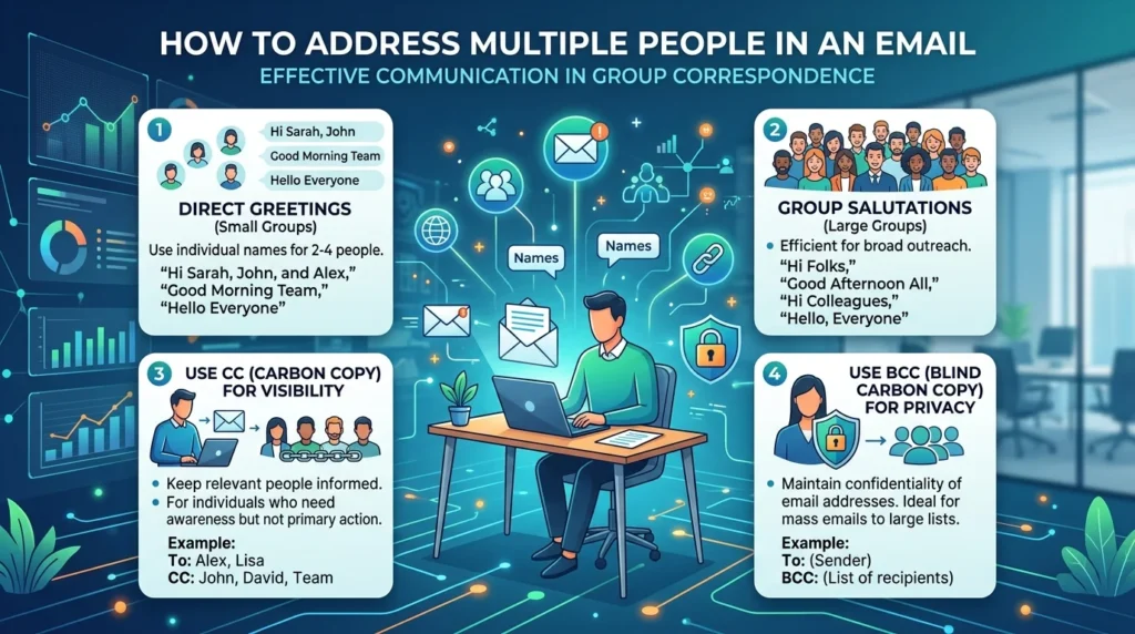 other ways to say address multiple people in an email