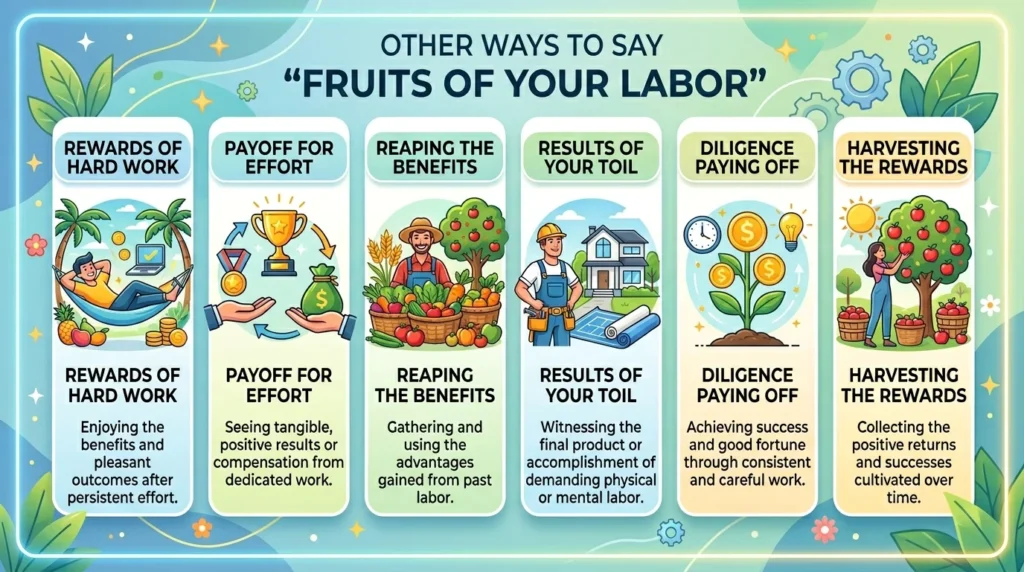 other ways to say fruits of your labor