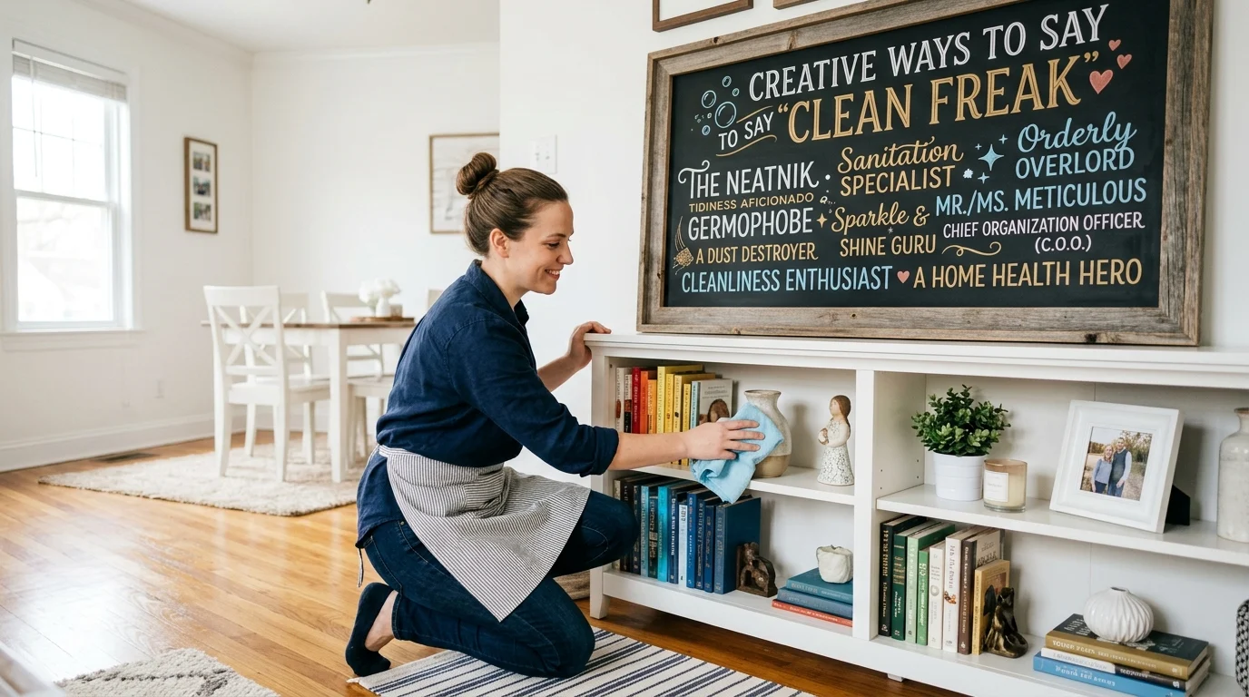 35+ Creative Ways to Say Clean Freak Funny, Polite, Professional & Unique Alternatives