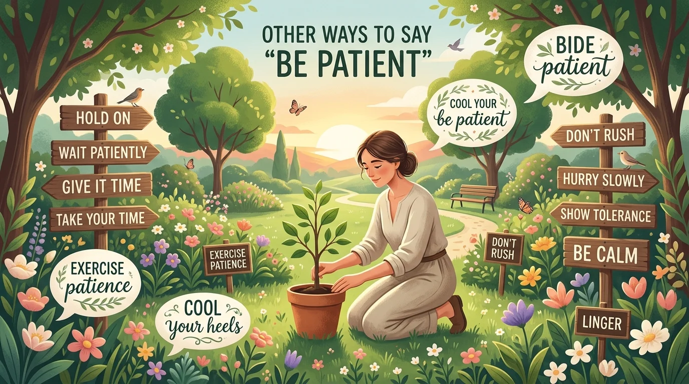 35+ Best Other Ways to Say Be Patient