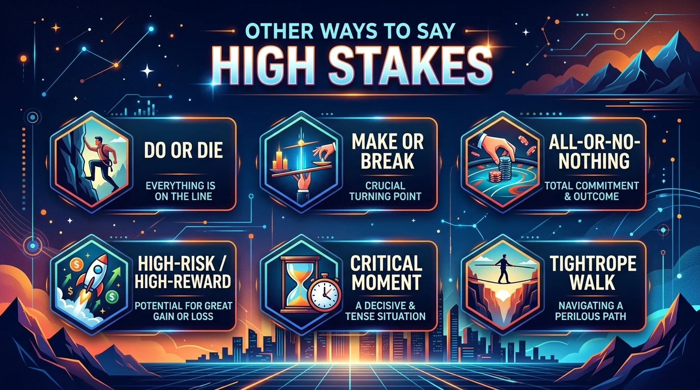 35+ Other Ways to Say High Stakes Professional, Formal & Powerful Alternatives
