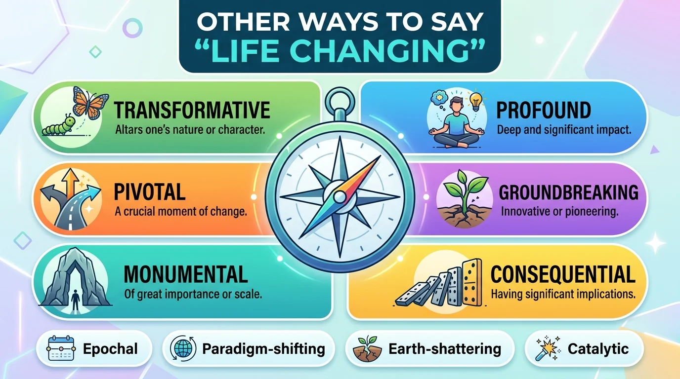 45+ Other Ways to Say Life Changing Powerful, Professional & Inspirational Alternatives