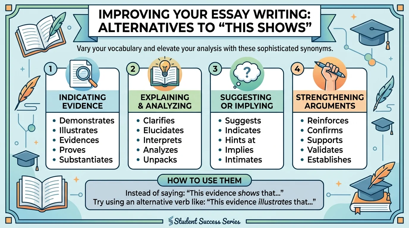 35+  Best Other Ways to Say This Shows in an Essay Academic & Formal Alternatives