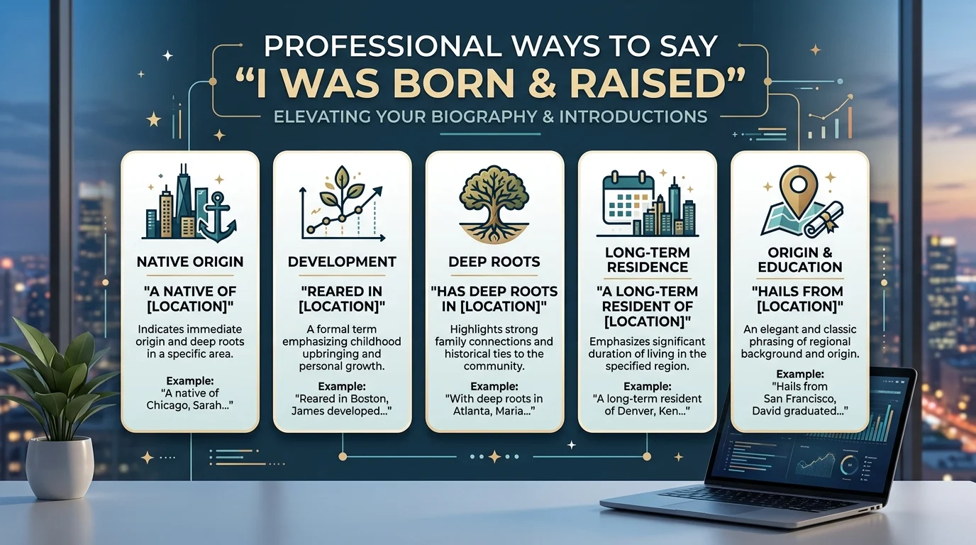 35+ Best Professional Ways to Say I Was Born and Raised Formal & Resume-Friendly Alternatives